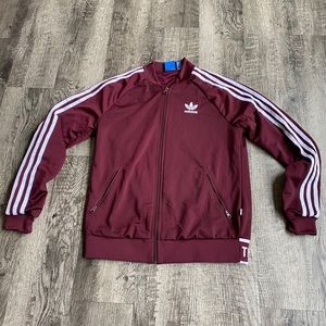 Maroon Adidas Jacket 🌙